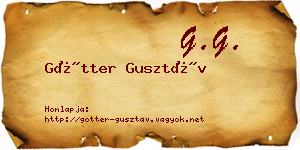 Götter Gusztáv névjegykártya